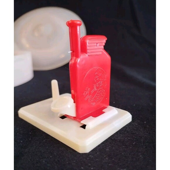 Vntg Bridges Plastic Products #100 Sewing Box Wooden Spools Thread Holder Thread - Picture 4 of 11